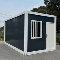 Facile à installer Structure légère en acier Maisons modulaires préfabriquées en conteneur minuscule Maison en conteneur plat de 20 pieds