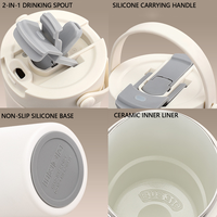 Thermos isotherme en acier inoxydable de 24 oz avec logo personnalisé, intérieur en céramique, avec filtre à thé amovible, sans BPA, pour les voyages en plein air