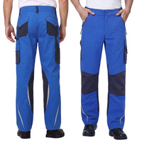 Pantalons de travail robustes pour hommes, résistants à l'usure, multi-poches, en polyester et coton, vêtements de travail industriels