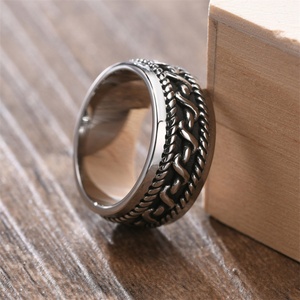 <b>Men's</b> Retro Vintage Jewelry Stainless Steel Braided Classis Finger <b>Rings</b> <b>for</b> <b>Men</b> - Product Image 6