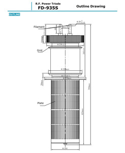 Tube d'oscillation à triode électronique RF FD-935S d'origine chinoise BEIJING, tube de puissance pour machine haute fréquence - Product Image 4