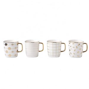 Vintage Retro Golden Edge Flower Floral Coffee <b>Cup</b> Ceramic Coffee Mugs Flower Ceramic Coffee Mugs - Product Image 1