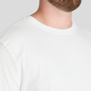 Men Plus Size Solid <b>White</b> Crew Neck T Shirt Basic Short Sleeve Casual Relaxed Fit <b>Plain</b> <b>Tee</b> For Daily Wear - Product Image 6