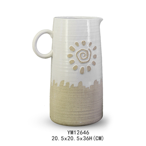 Jarrón de porcelana deco cerámica de lujo extra grande florero alto diseño de pintura - Product Image 2