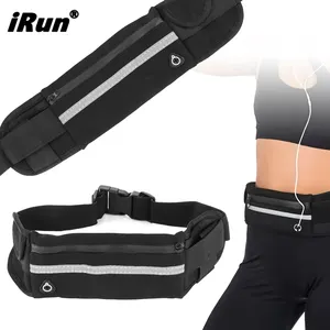 iRun Neoprene Waterproof Fitness Fanny Pack Elastic Running Belt Sports Waist Bag Mobile Phone Storage Bag With Bottle Holder