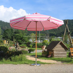 Индивидуальный логотип розовая полоса с бахромой пляжный зонт уличная мебель регулируемый алюминиевый зонт для кафе садовые Солнцезащитные Зонтики - Product Image 3