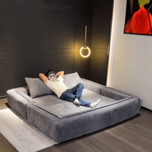 Canapé-<span class=keywords><strong>lit</strong></span> convertible moderne en tissu, sans structure, pour salon, avec mousse compressée, mobilier de Chine - Product Image 1