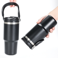 Mug isotherme de voyage Olerd 30oz en acier inoxydable avec logo personnalisé, poignée et isolation sous vide, anti-fuite, idéal pour les cadeaux d'affaires