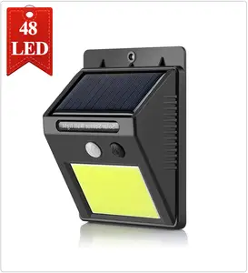 48 LED COB güneş duvara monte ışık, IP 65 su geçirmez güneş ışığı bahçe dış duvar