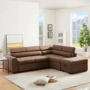 Upholstery Corner Sofa Bed With Storage Sleeper Sofa Bed Convertible Sectional Sofa With Pull Out Bed