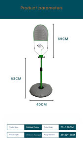 Équipement d'entraînement portable et durable pour le tennis/le pickleball, outil d'entraînement de rebond, rebondisseur, entraîneur de balles à rotation - Product Image 4
