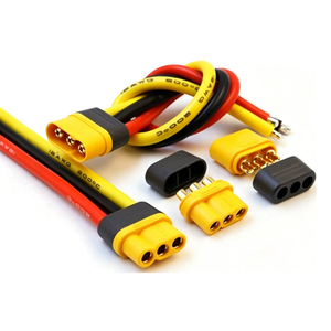 Connecteur Amass MR60 3 broches haute intensité 30A mâle/femelle avec gaine de protection pour contrôleur de moteur de drone RC - Product Image 1