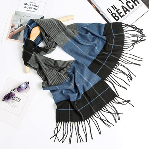 Écharpe en cachemire bon marché pour hommes Écharpe chaude en treillis pour l'automne et l'hiver Nouveau design Écharpes tendance pour femmes - Product Image 3