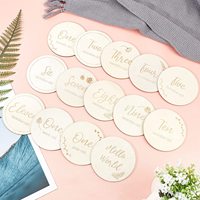 Libro di Ricordi per la Crescita del Bambino in Legno Tagliato al Laser, Design Luna Piena, Colore/Logo/Materiale in Compensato Personalizzabile, Design Personalizzabile