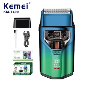 Kemei Km-t400 9000rpm nhanh nhất động cơ hợp kim Niken lưỡi dao cạo râu râu thời trang điện Gradient thiết kế màu sắc dao cạo râu Mens - Product Image 1