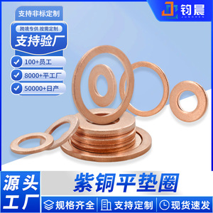 Copper <b>Flat</b> Washer M5 M2 Pipeline Seals Gasket For Metal <b>Screws</b> - Product Image 5