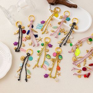 Nuova Moda Ciondolo Colorato a Forma di <span class=keywords><strong>Conchiglia</strong></span> con Cordino, Ciondolo a Forma di Lisca di Pesce, Collana Fai da Te per Donna, Regali, Gioielli, Ingrosso - Product Image 3