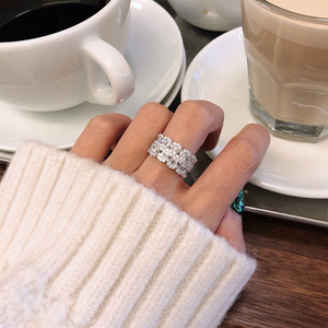 Aazuo, joyería de lujo, anillos de oro blanco macizo de 18 quilates, diamantes naturales, anillo de compromiso de moda, regalo para mujer, fiesta de banquete de alta gama - Product Image 6