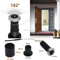 Caméra IP de sécurité 1080P Wifi, trou d'oeil de porte, objectif FishEye grand Angle 1.66mm judas CCTV réseau Audio klaxon P2P Tuya