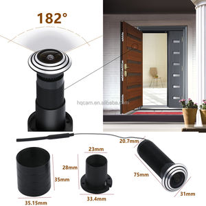 Caméra IP de sécurité 1080P <span class=keywords><strong>Wifi</strong></span>, trou d'oeil de porte, objectif FishEye grand Angle 1.66mm <span class=keywords><strong>judas</strong></span> CCTV réseau Audio klaxon P2P Tuya - Product Image 4