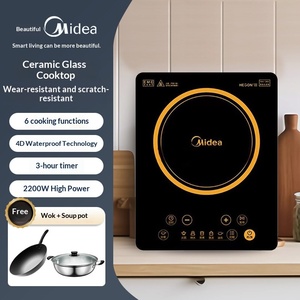 Cuisinière à <span class=keywords><strong>induction</strong></span> Midea pour usage domestique, multifonctionnelle, haute puissance 2200W, pour faire sauter et faire bouillir, avec commande tactile intégrée, cuisinière électrique - Product Image 5