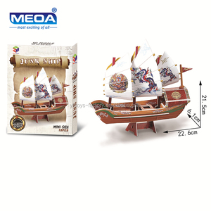 Jouets éducatifs, puzzles 3D, modèles de navires, voilier Black Pearl/Santa Maria/navire de guerre romain, bricolage, cadeaux, jouets - Product Image 4