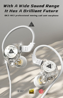 Écouteurs intra-auriculaires stéréo QKZ AK3 FiLe HiFi avec suppression du bruit, basses profondes, filaires, pour le sport et le gaming, avec microphone