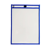 Vente en gros de pochettes effaçables à sec pochettes effaçables à sec en plastique transparent sac de rangement de fichiers en PVC transparent pochette étanche pour documents