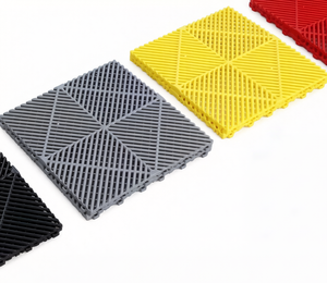 Click Lock Interlocking <b>Plastic</b> Floor Mats Waterproof Durable <b>Plastic</b> Tiles for Auto Details Shop Garage Workshop <b>Flooring</b> - Product Image 2