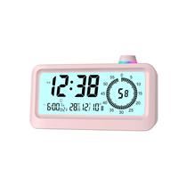 Horloge numérique LCD à trois alarmes, fonction snooze, silencieuse, affichage à sept caractères, minuterie de compte à rebours, détection automatique de la lumière