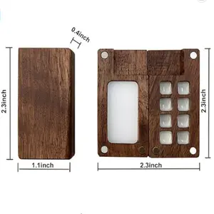 Mini Folding Wooden Paint Case with White Board Colour Palette for Wood Crafts Wooden Boxes