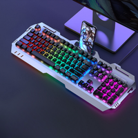 Axe de thé mécanique chaud sentir clavier et souris ensemble ordinateur portable de bureau clavier filaire et souris jeu e-sport