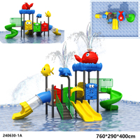 Parc aquatique gonflable pour enfants, aire de jeux extérieure pour maternelle, grand toboggan aquatique en plastique
