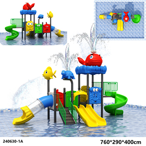<span class=keywords><strong>Parc</strong></span> aquatique gonflable pour enfants, aire de jeux extérieure pour maternelle, grand toboggan aquatique en plastique - Product Image 4