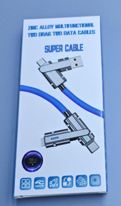 Soft Durable 4-in-1 Fast Charging Data Cable for IPhone16 Two-for- Two USB Type-C Flash Charging Transmission Line - Product Image 6