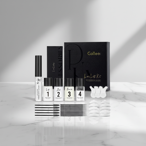 Kit <span class=keywords><strong>de</strong></span> lifting des <span class=keywords><strong>cils</strong></span> et des sourcils Gollee à la kératine avec gel, lotion, baume, crème et liquide semi-permanent 2-en-1 DIY à domicile Noir - Product Image 1