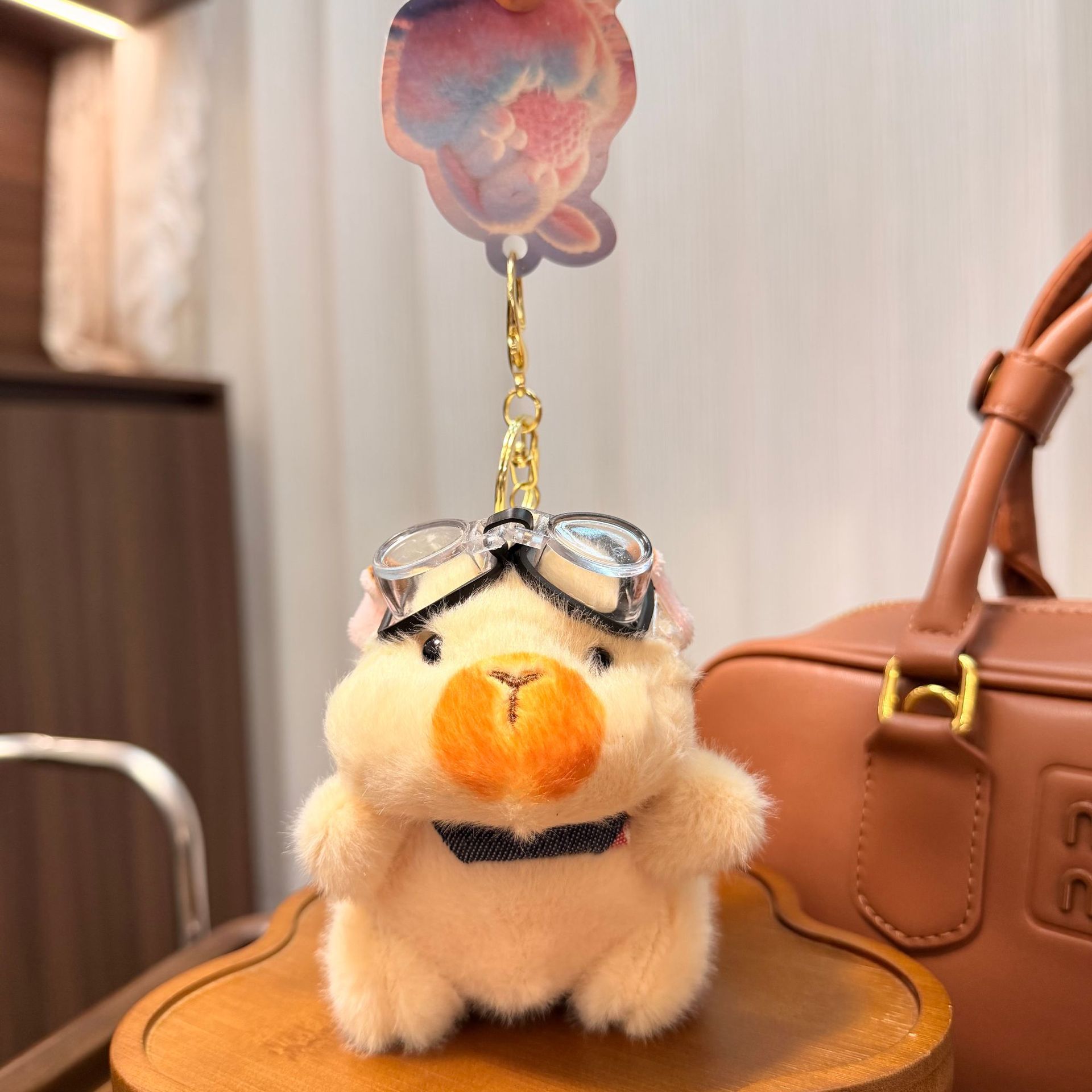 Cochon d'Inde à lunettes beiges