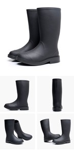 Nouvelles chaussures de pluie hautes bottes de pluie féminines bicolores en <span class=keywords><strong>plastique</strong></span> couvre-chaussures antidérapantes en PVC - Product Image 5
