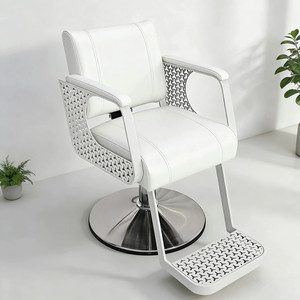 Silla de Barbero Profesional Minimalista, Silla de Salón con Bomba Hidráulica de Alta Resistencia, Giratoria 360° °   Silla de Estilismo Giratoria de Cuero para <span class=keywords><strong>Barber</strong></span>ía - Product Image 6