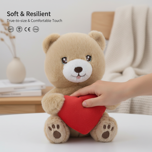Orsacchiotto di <span class=keywords><strong>Peluche</strong></span> Personalizzato Super Morbido, Imbottitura in Cotone PP, <span class=keywords><strong>Cuore</strong></span> Ricamato, Regalo di San Valentino, Promozione del Marchio, Vendita all'Ingrosso - Product Image 4