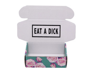 Custom printed corrugated paper storage box eyelash kraft paper packaging box with lid