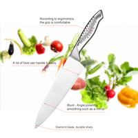Couteau de cuisine professionnel en acier inoxydable ultra tranchant antidérapant
