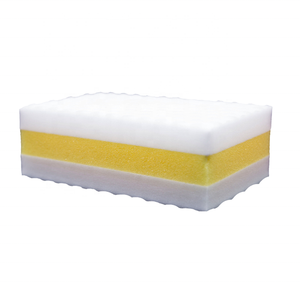 Großhandel Eco White Yellow Magic Schwamm Melamin Radiergummi Schaum Scheuer schwamm für Geschirr Waschbecken Boden Möbel Reinigung - Product Image 2