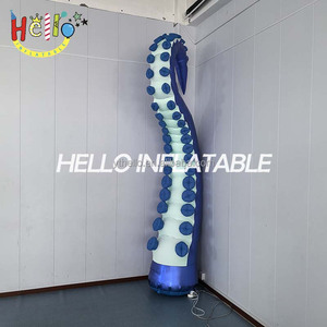 Modè<span class=keywords><strong>le</strong></span> de tentacule de pieuvre gonflable géant de 6 m de hauteur, bleu, avec lumières LED pour la décoration de toits et de scènes - Product Image 3