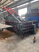 Schrotteisen Edelstahlschrott Metallspäne Dosen Farbeimer Automatische Auswurf-Funktion 9,5t Metallbrikettierpresse für Recycling-Gießereien