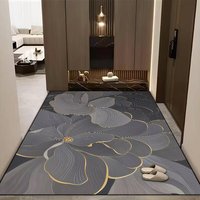 Crystal Velvet Large Floral Area Rug Printed Carpet Floor Mat for Living Room Bedroom Entryway Home Decor Wholesale Supplier B2B