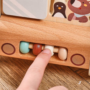 กล่องของเล่นรถโดยสารประจำทาง5-in-1 Montessori ดีไซน์ใหม่สำหรับการเรียนรู้ก่อนวัยเรียน - Product Image 5