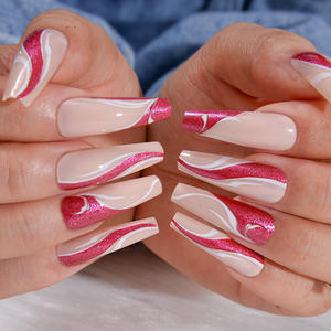 Esmalte de <span class=keywords><strong>uñas</strong></span> artificial para <span class=keywords><strong>uñas</strong></span>, esmalte de <span class=keywords><strong>uñas</strong></span> largas de bailarina, estilo coreano, <span class=keywords><strong>2023</strong></span> - Product Image 3