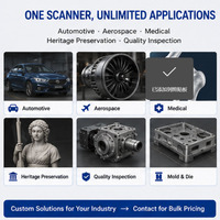 Escáner 3D de Alta Precisión con Doble Cámara, Software Solidworks para Ingeniería Inversa, Formato STL, Precisión de 0.02mm, Escáner 3D Estacionario CAD/CAM