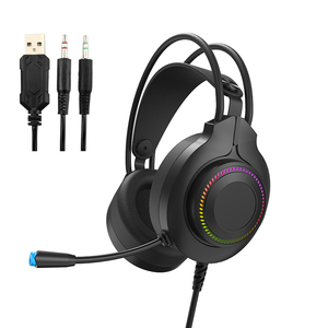 Rambotech Factory in China Wired for GM61 Overhead With Mic Led RGB <b>Light</b> Wired Gamer Hea - Product Image 1